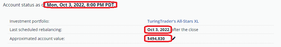 TuringTrader.com: account information